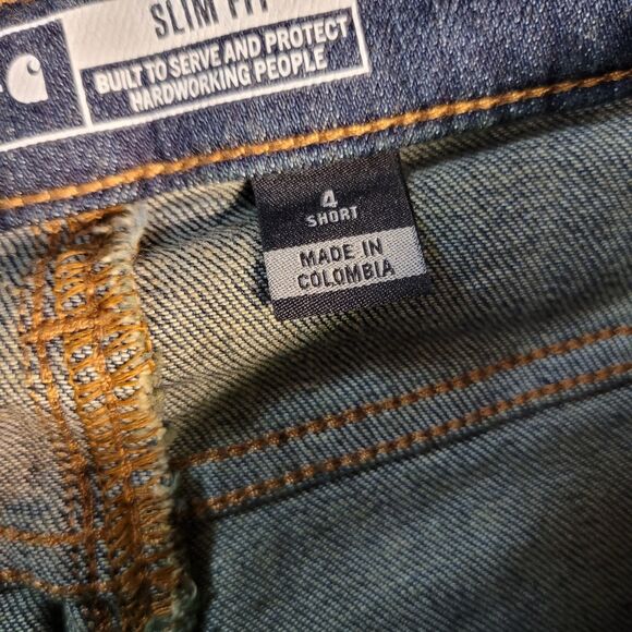 Carhartt Jeans Womens Rugged Flex Slim Fit Denim BD4976-W Size 4 Short NEW NWT - Picture 7 of 11